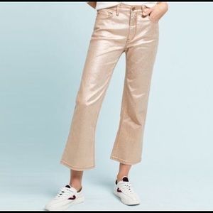 ANTHROPOLOGIE PILCRO HIGH RISE CROPPED FLARE PANTS